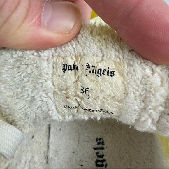 Palm Angels Snow Low Top Yellow Suede Chunky Sneakers Women's Sz 3 US/2 UK/36 EU - Picture 2 of 14